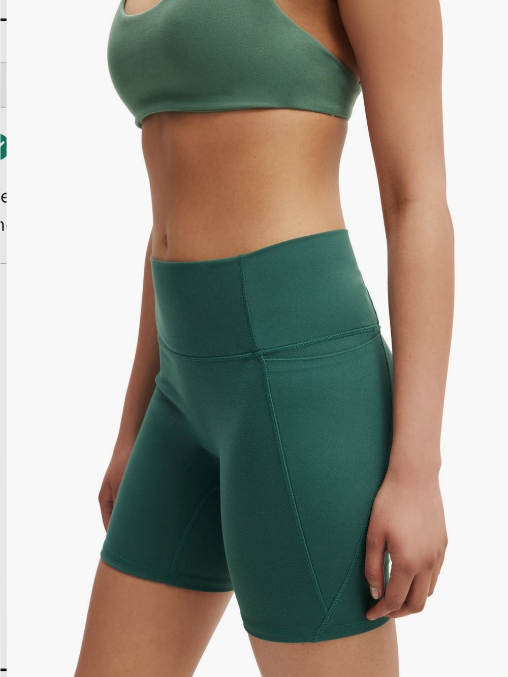 COTTON ON BODY Women’s Ultra Soft Side-Pocket Bike Short in Green, size X-Large